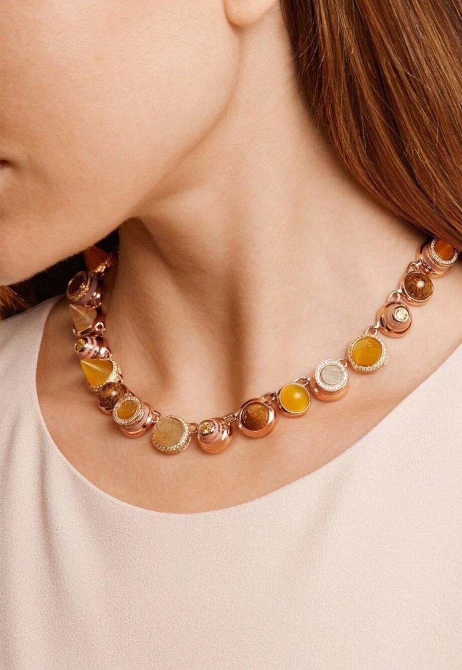 Eddie Borgo Necklace Collage Hematite & Quartz Gold Plated Cabochon Collar $800
